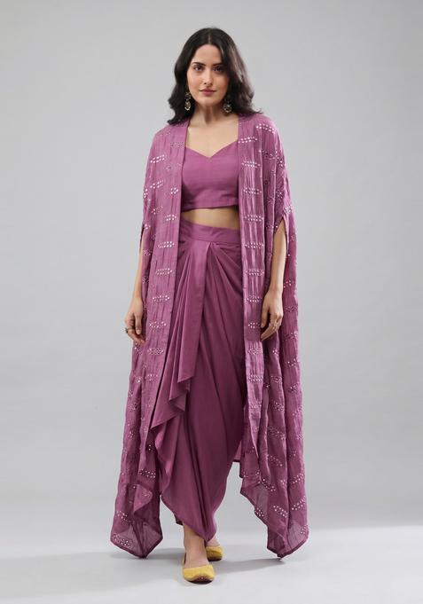 Mauve Sequin Fusion Set
