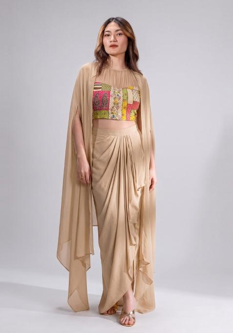 Beige Patch Work Chinon Fusion Set