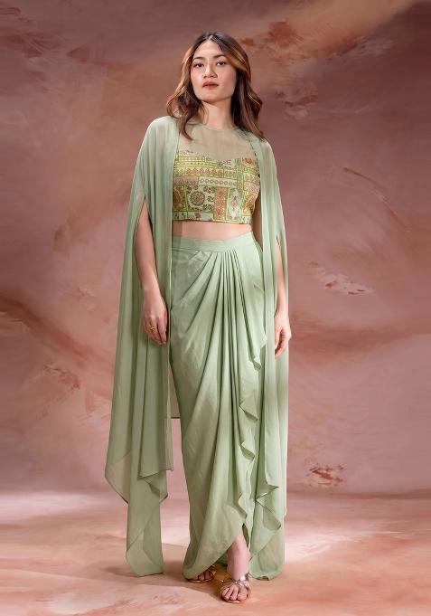 Mint Green Patch Work Chinon Fusion Set