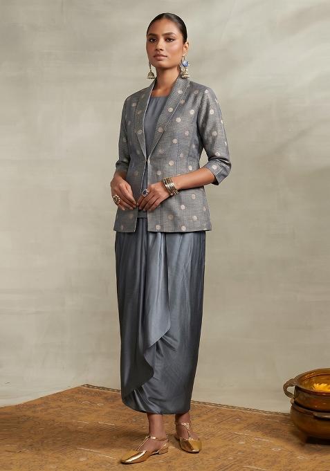 Slate Grey Brocade Fusion Set