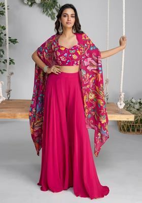 Magenta Crepe Solid Fusion Set