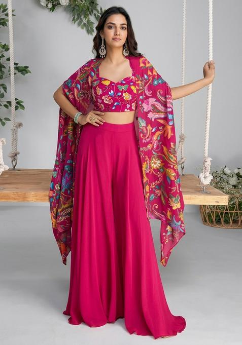 Magenta Crepe Solid Fusion Set