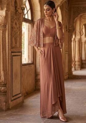 Rose Pink Solid Net Fusion Set