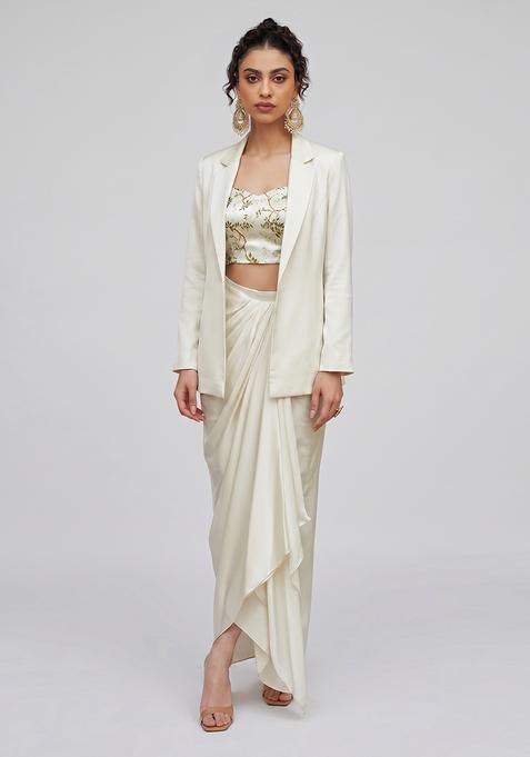 Mauve Silk Blend Solid Fusion Set