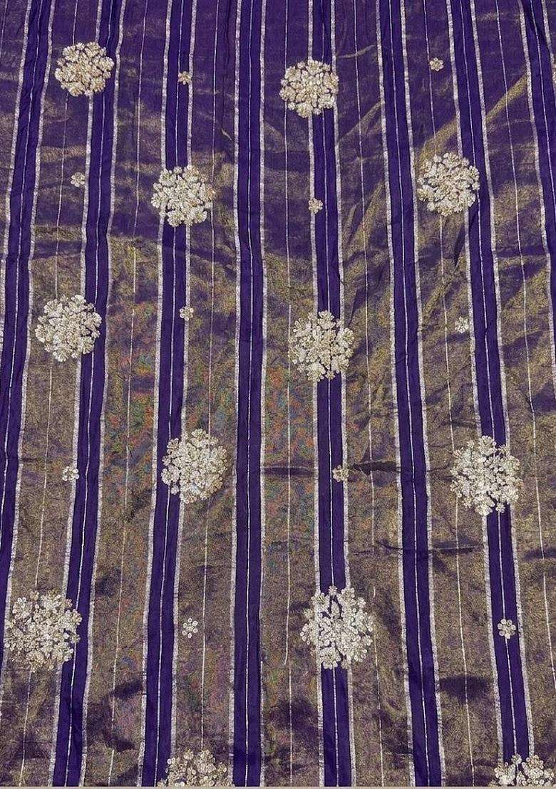 Purple Zari Tissue Sharara Set - Indya