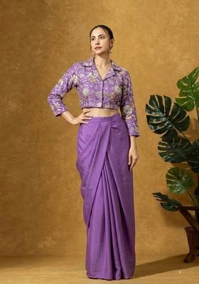 Lilac Embroidered Tissue Fusion Set