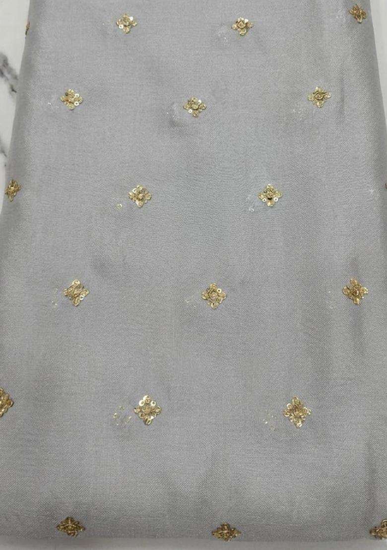 Lead Grey Embellished Georgette Fusion Set - Indya