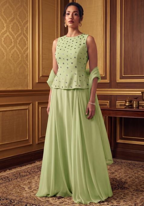 Lettuce Green Hand Work Fusion Set