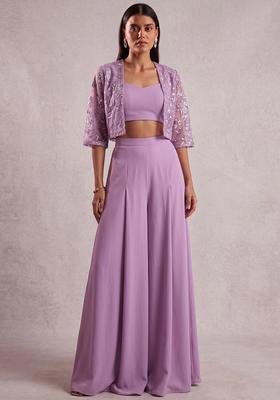 Lilac Lace Work Net Fusion Set