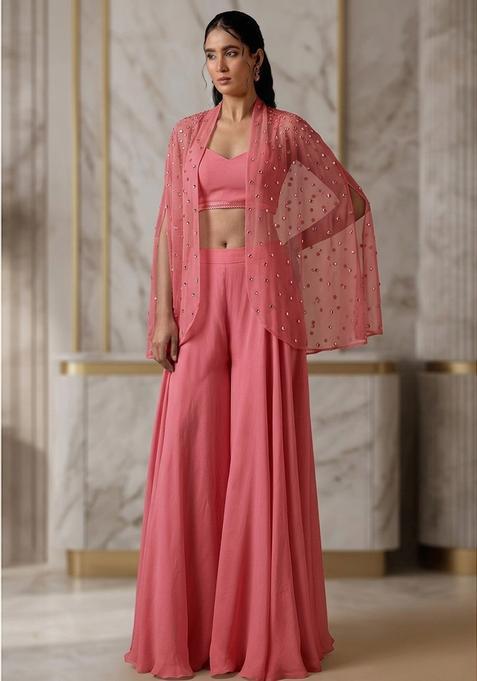 Coral Crepe Handwork Fusion Set