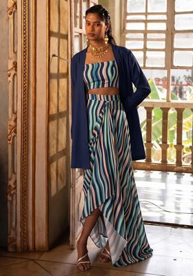 Multi Color Printed Poly Blend Fusion Set