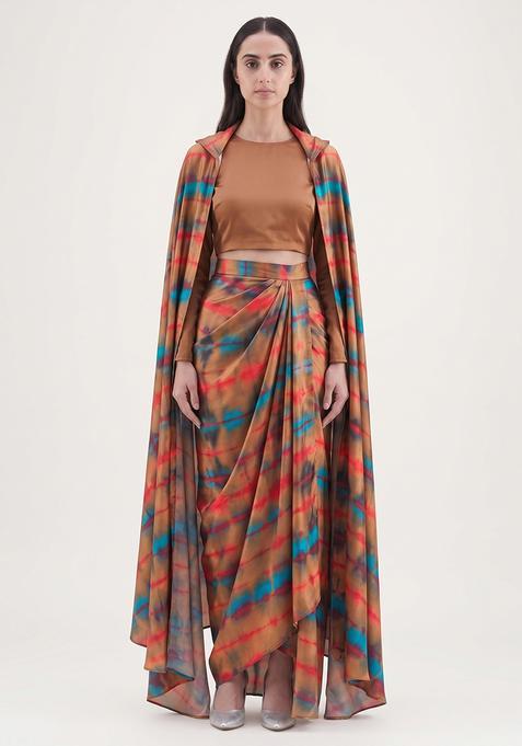 Multi Color Silk Blend Tie and Dye Fusion Set