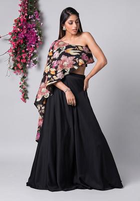 Black Printed Chinon Fusion Set
