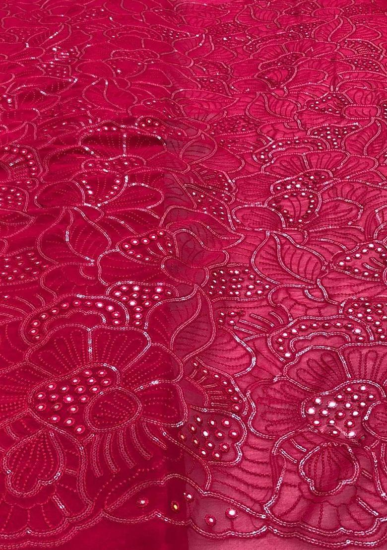Rani Pink Embroidered Viscose Lehenga Set - Indya