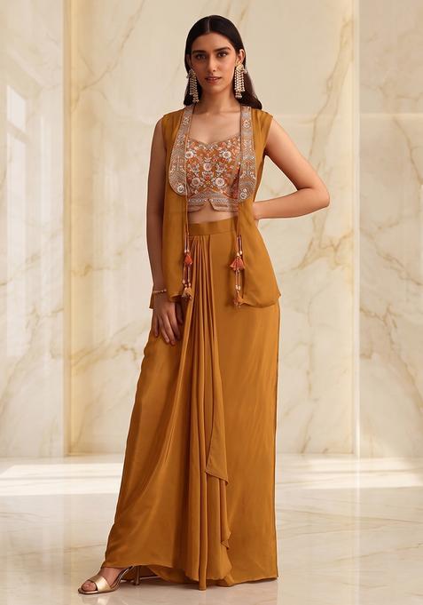 Mustard Handwork Fusion Set