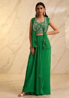 Emerald Green Handwork Fusion Set
