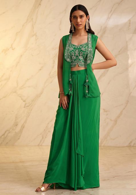 Emerald Green Handwork Fusion Set