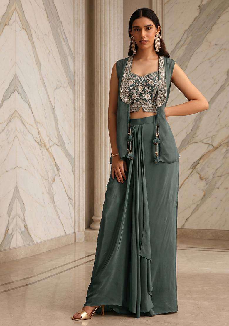 Millstone Grey Handwork Fusion Set - Indya
