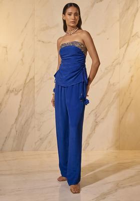 Royal Blue Handwork Fusion Set