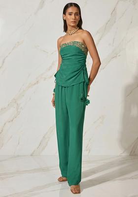 Emerald Green Handwork Fusion Set