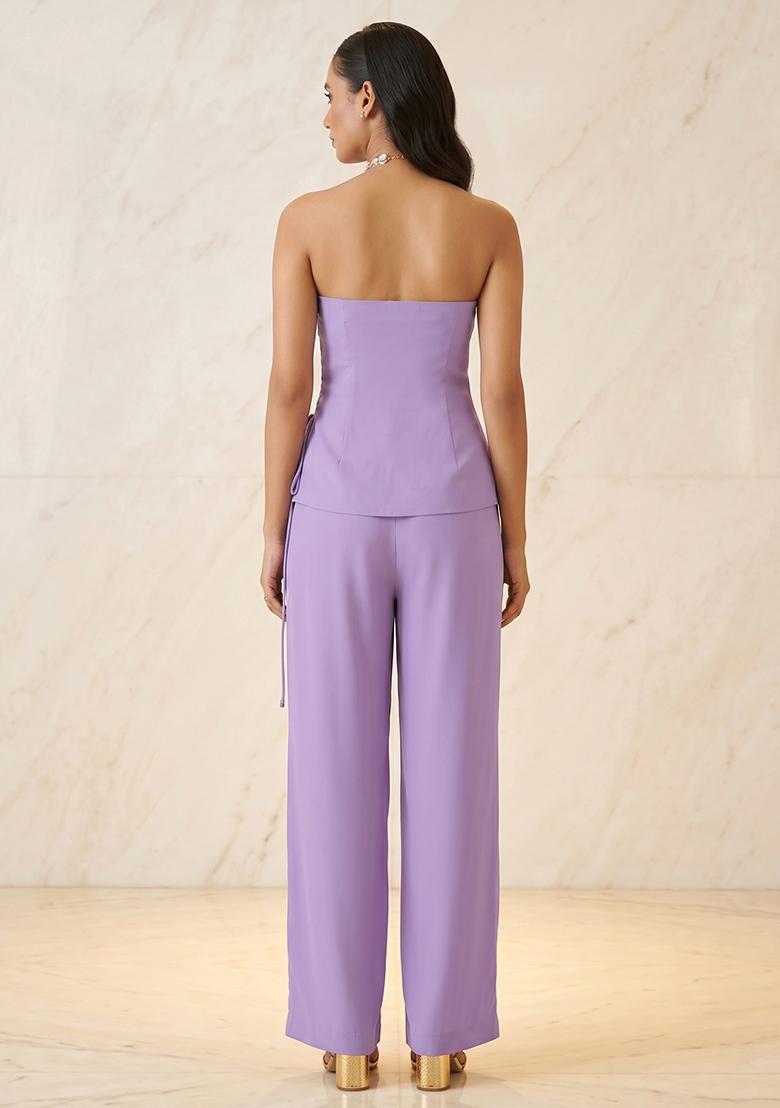 Lilac Handwork Fusion Set - Indya