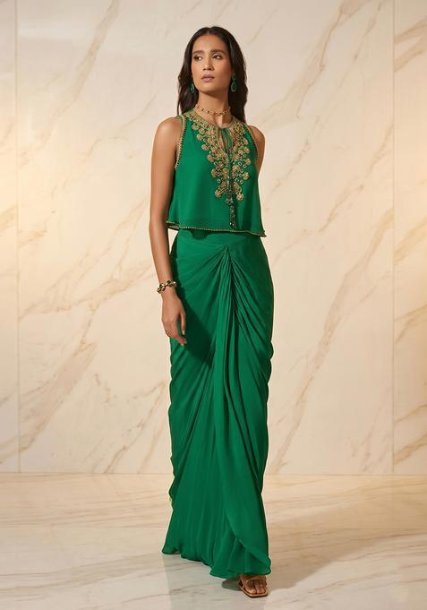 Emerald Green Handwork Fusion Set