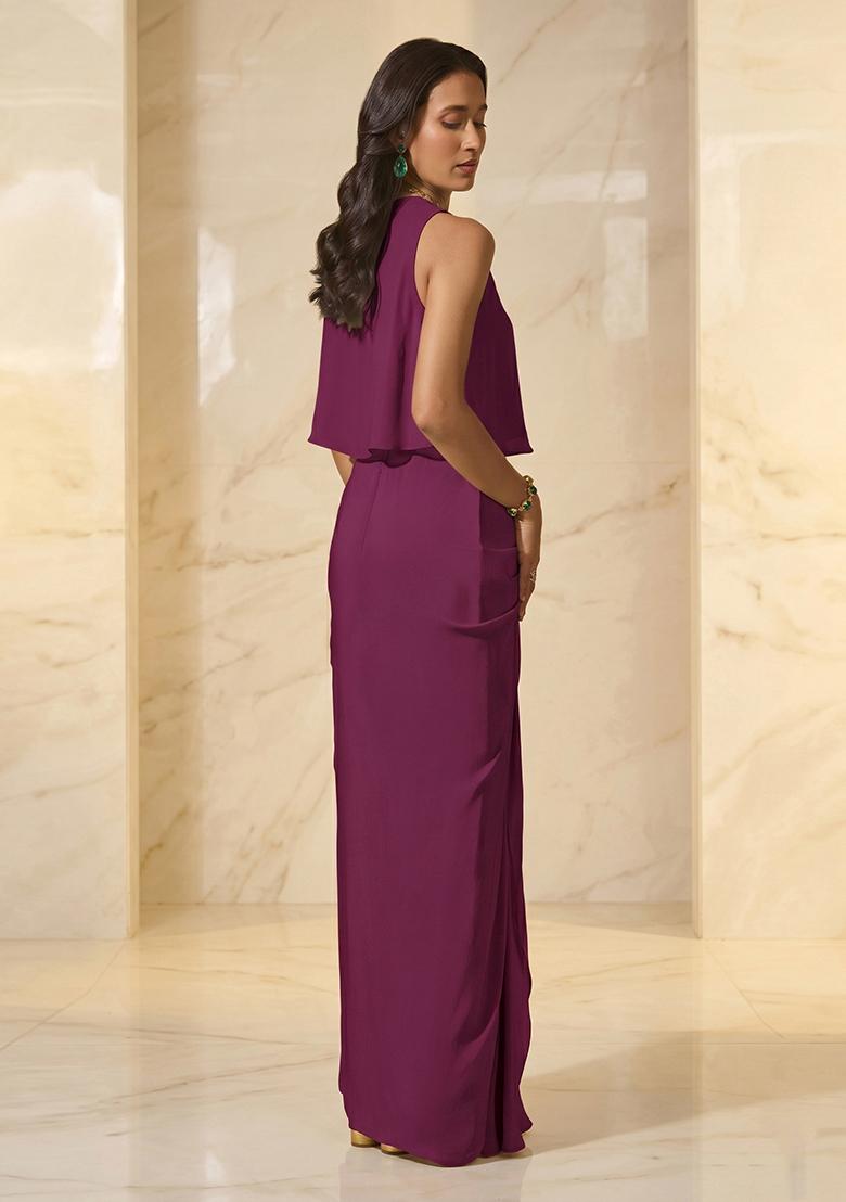Wine Handwork Fusion Set - Indya