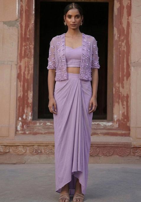 Light Purple Handwork Fusion Set