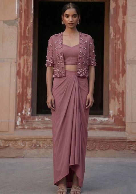 Mauve Handwork Fusion Set