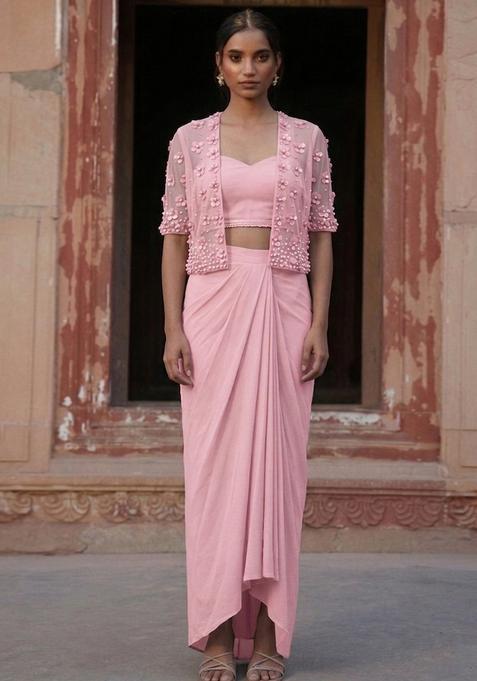 Pink Handwork Fusion Set