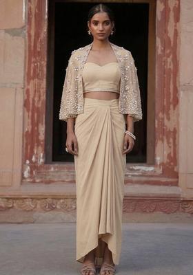 Beige Handwork Fusion Set