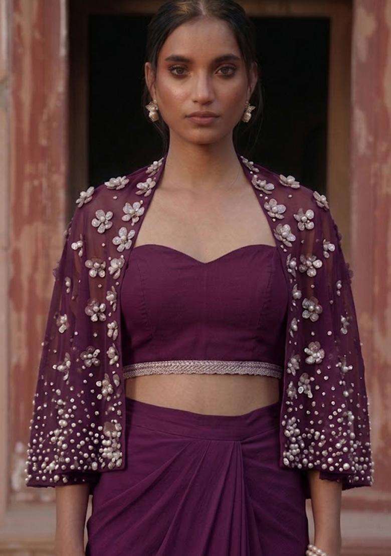 Wine Handwork Fusion Set - Indya