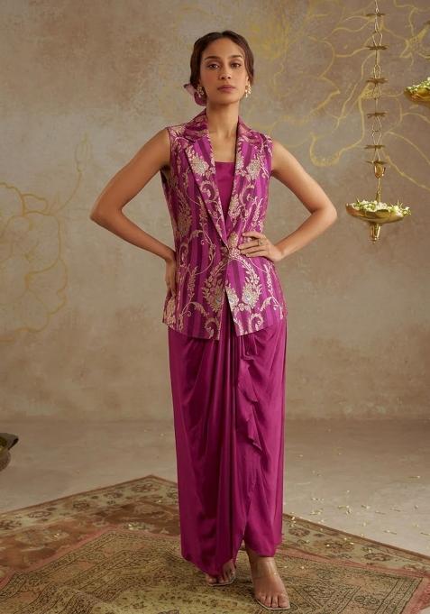 Purple Brocade Fusion Set