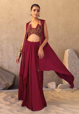 Magenta Pink Hand Work Fusion Set