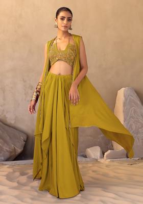 Golden Yellow Hand Work Fusion Set