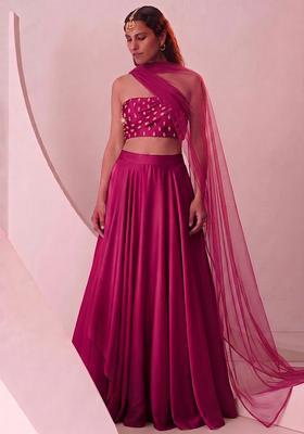 Magenta Handwork Lehenga Set