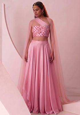 Baby Pink Handwork Lehenga Set