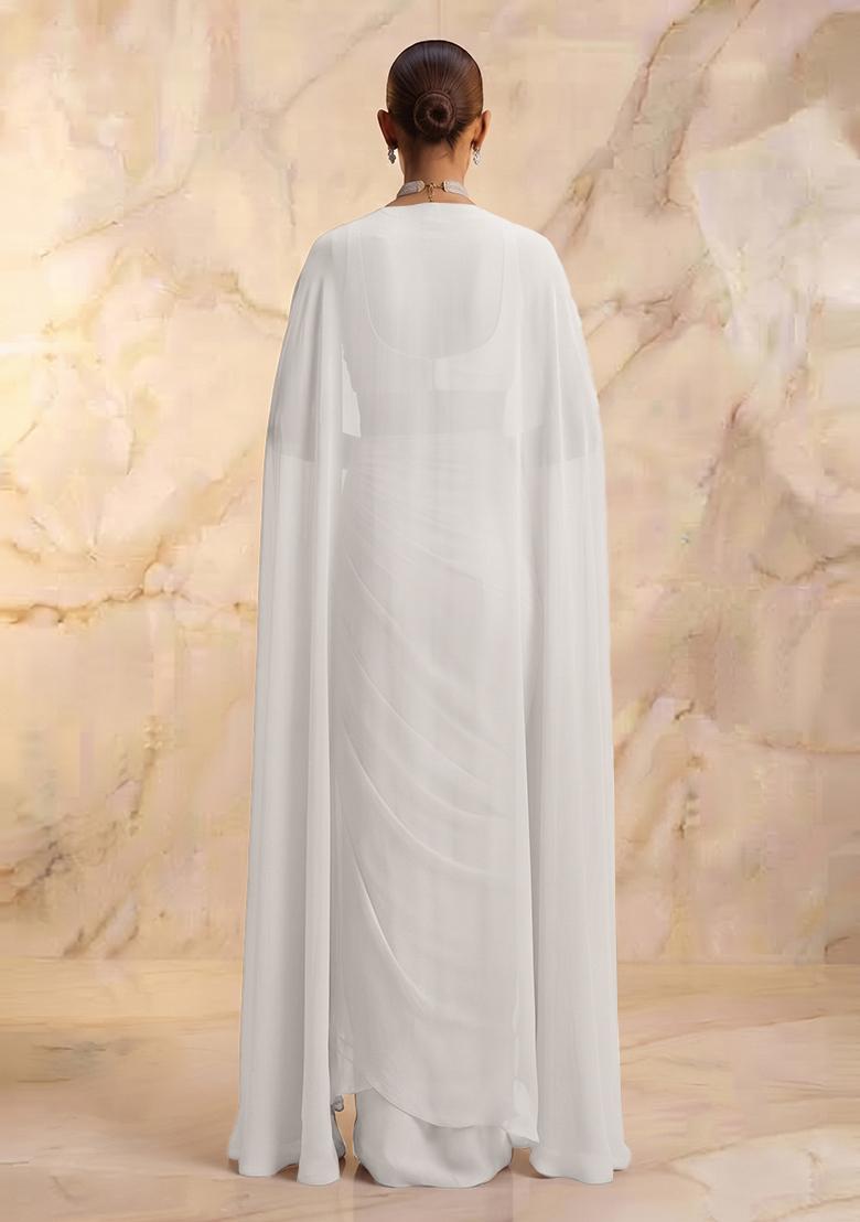 White Handwork Fusion Set - Indya