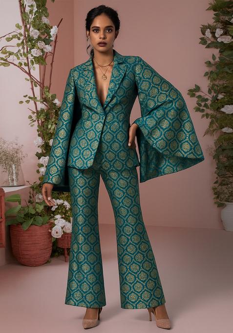 Light Blue Brocade Jacket Cords