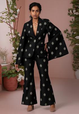 Black Jacquard  Jacket Cords