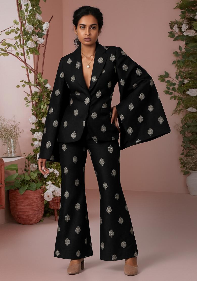 Black Brocade Jacket Cords