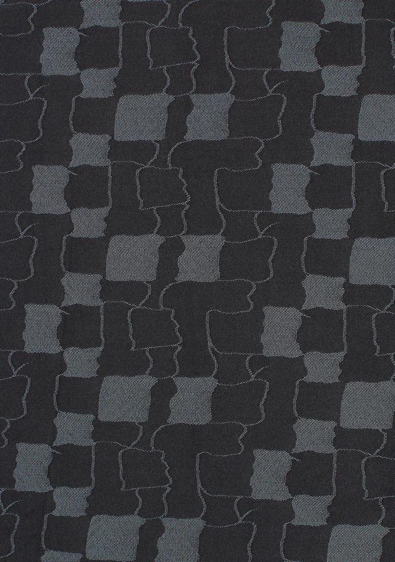 Black Jacquard Denim Jacket Cords - Indya