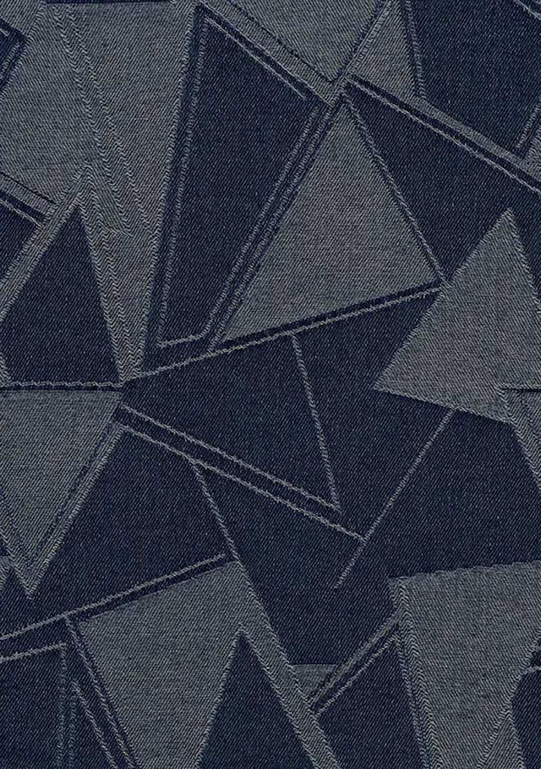 Blue Jacquard Denim Co-Ord Set - Indya