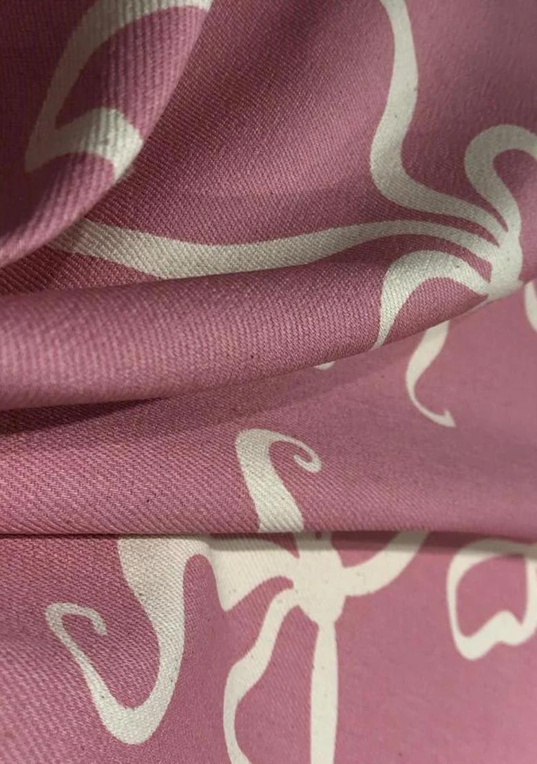 Pink Printed Cotton Denim Co-Ord Set - Indya