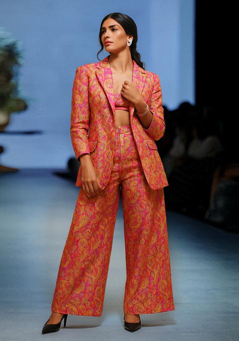 Pink Brocade Jacket Cords