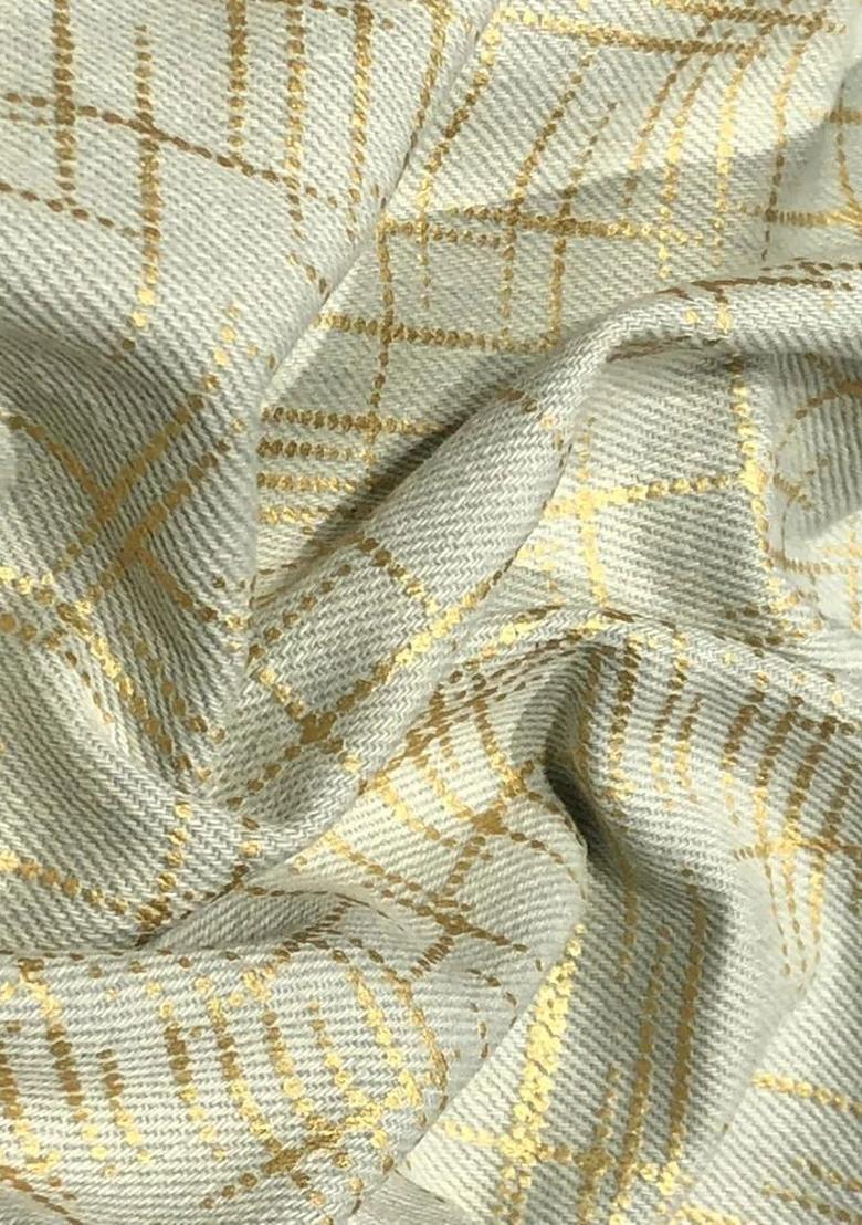 Grey Foil Printed Cotton Denim Co-Ord Set - Indya