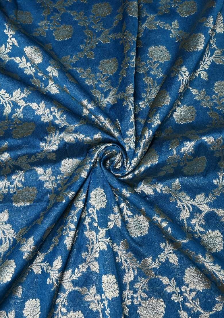 Blue Brocade Blazer Cords - Indya