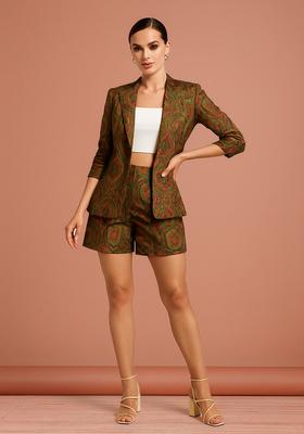 Multicolor Brocade Blazer Cords