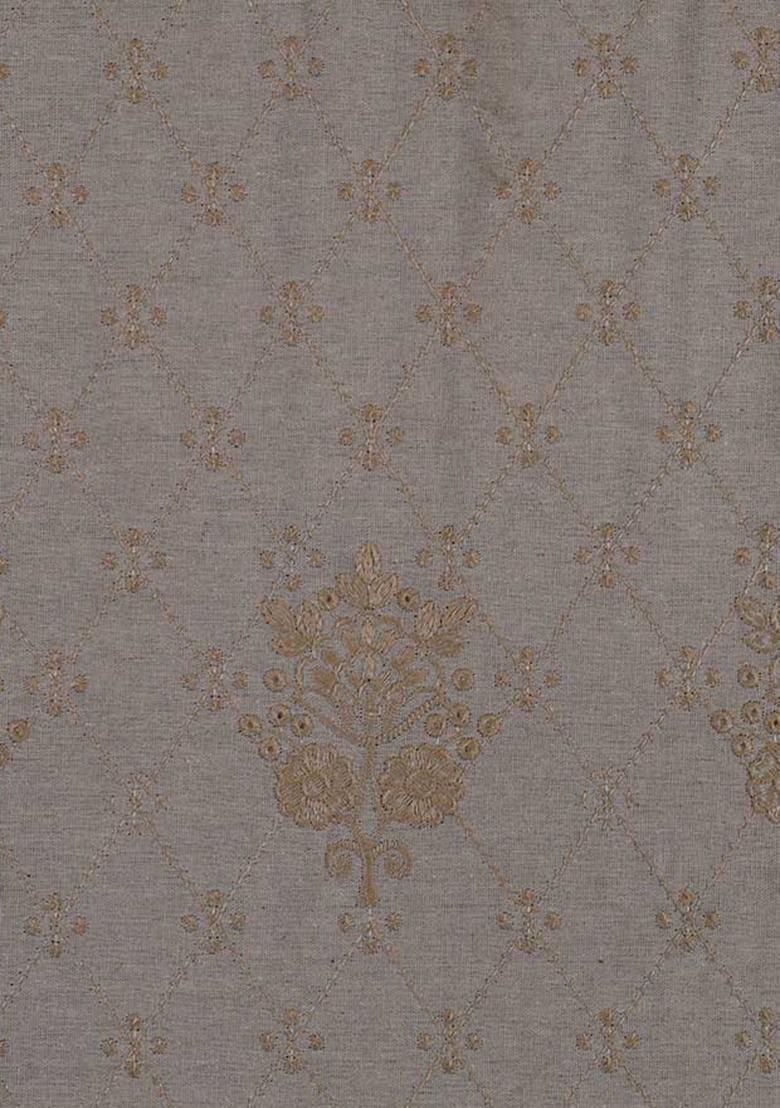 Off White Chikankari Linen Blazer Co-Ord Set - Indya