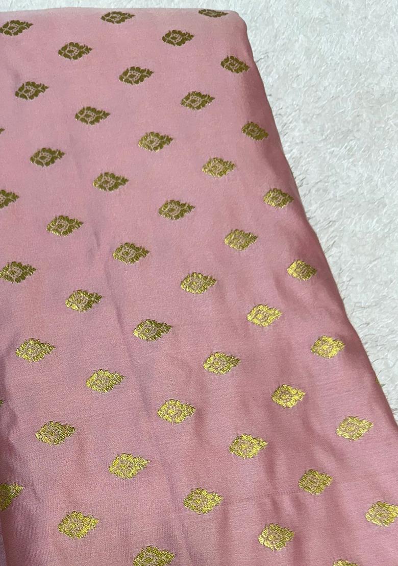 Pastel Pink Brocade Skirt Set - Indya